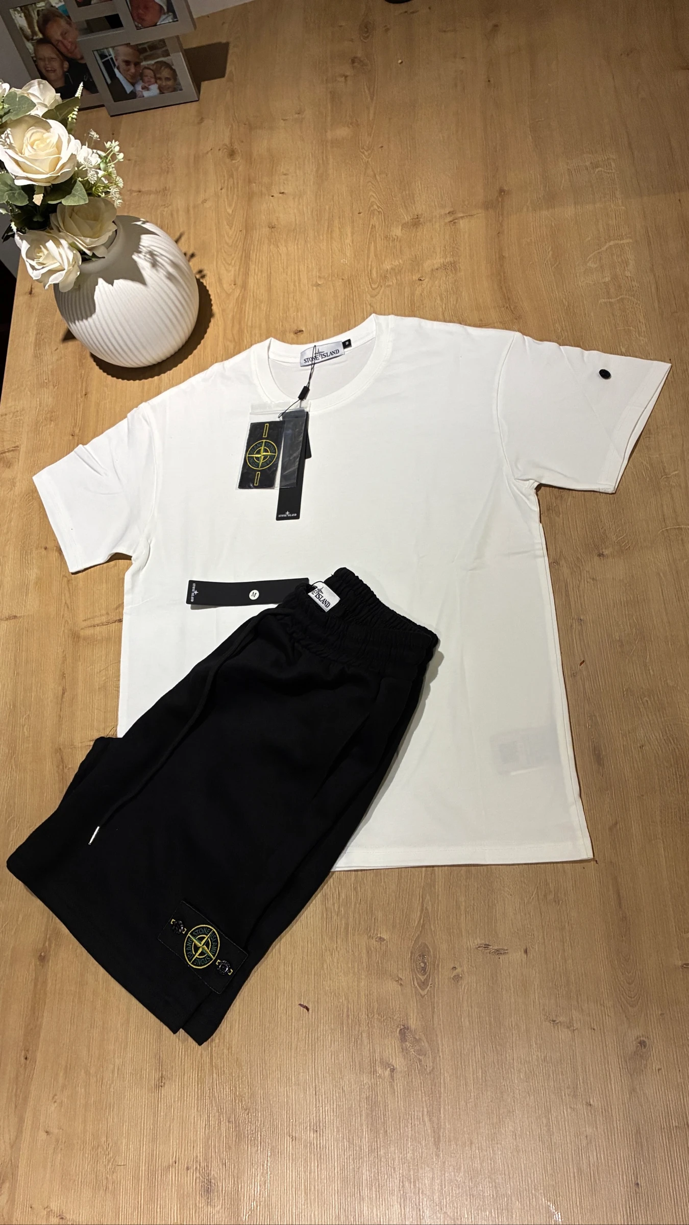 Ensemble stone island Noir et blanc – Taille M